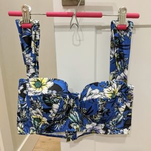 Cute ASOS Blue Floral Bikini Top
